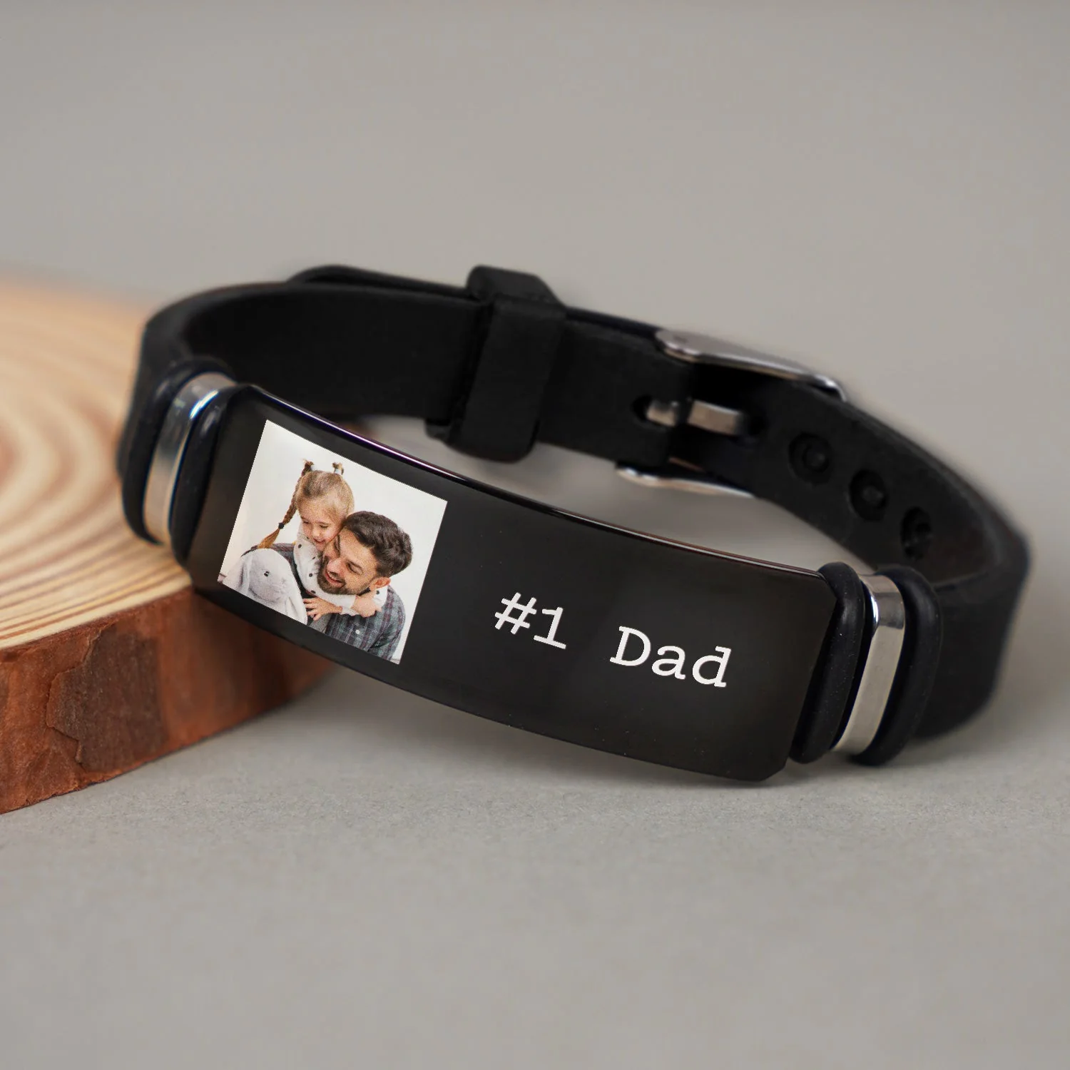 Custom Photo I Love You Daddy - Gift For Father - Personalized Engraved Bracelet - Image 4