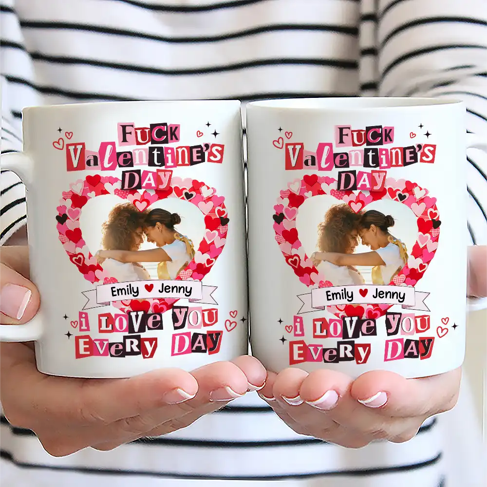 Custom Photo I Love You Every Day Ransom Note Style - Personalized Mug - Image 2