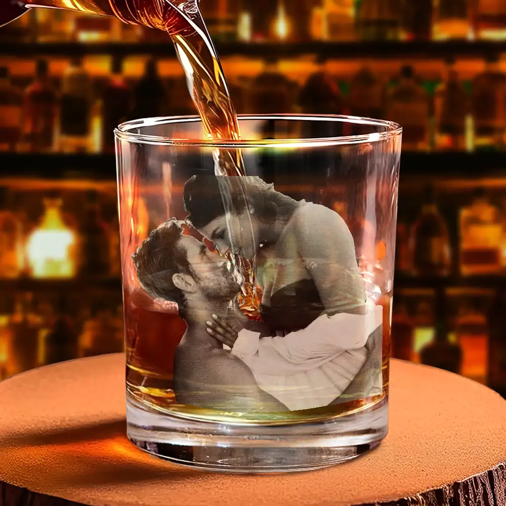 Custom Photo I Love You For Who You Are Hot Couple - Personalized Engraved Whiskey Glass - Image 6