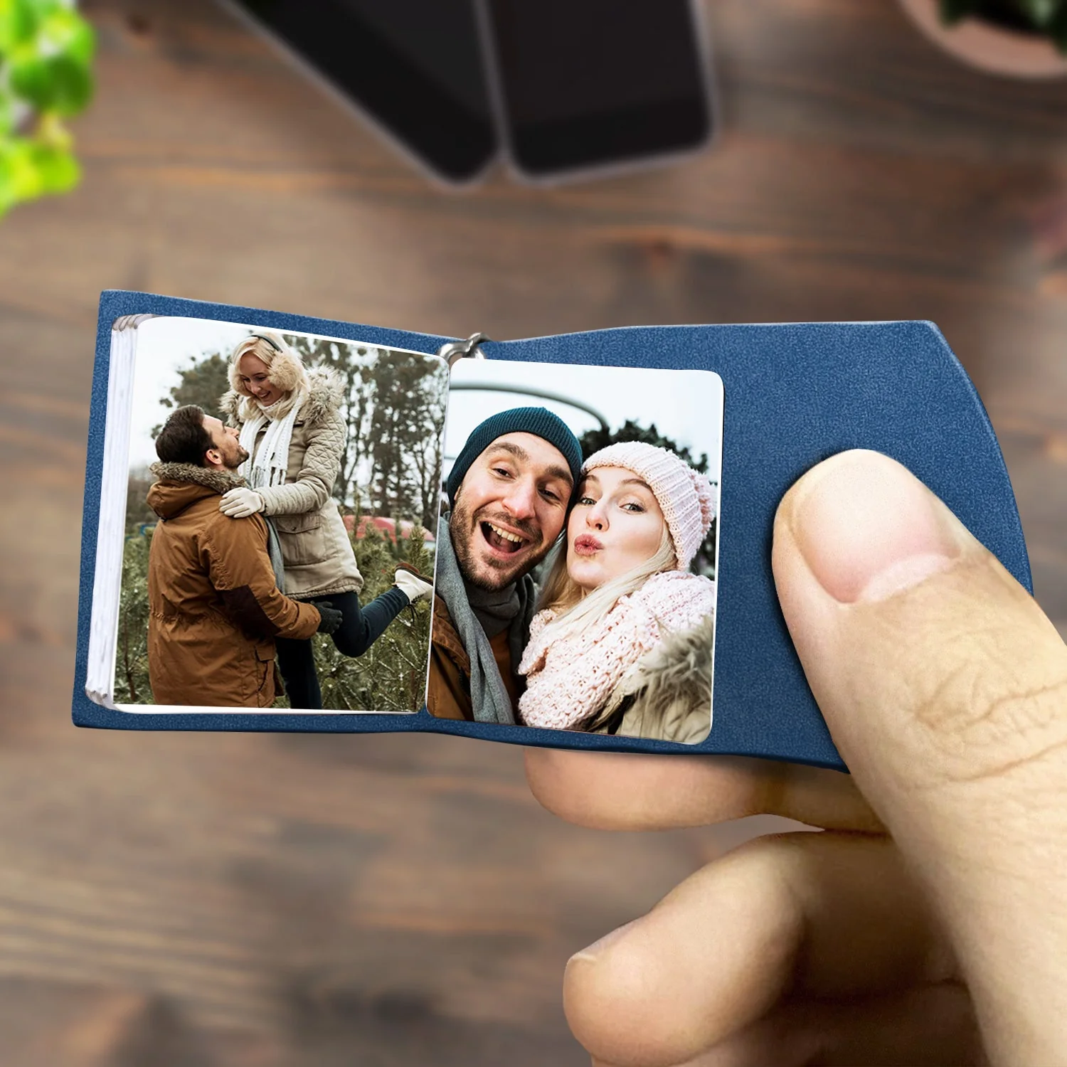 Custom Photo I Love You - Gift For Couples - Personalized Mini Photo Album Keychain - Image 3