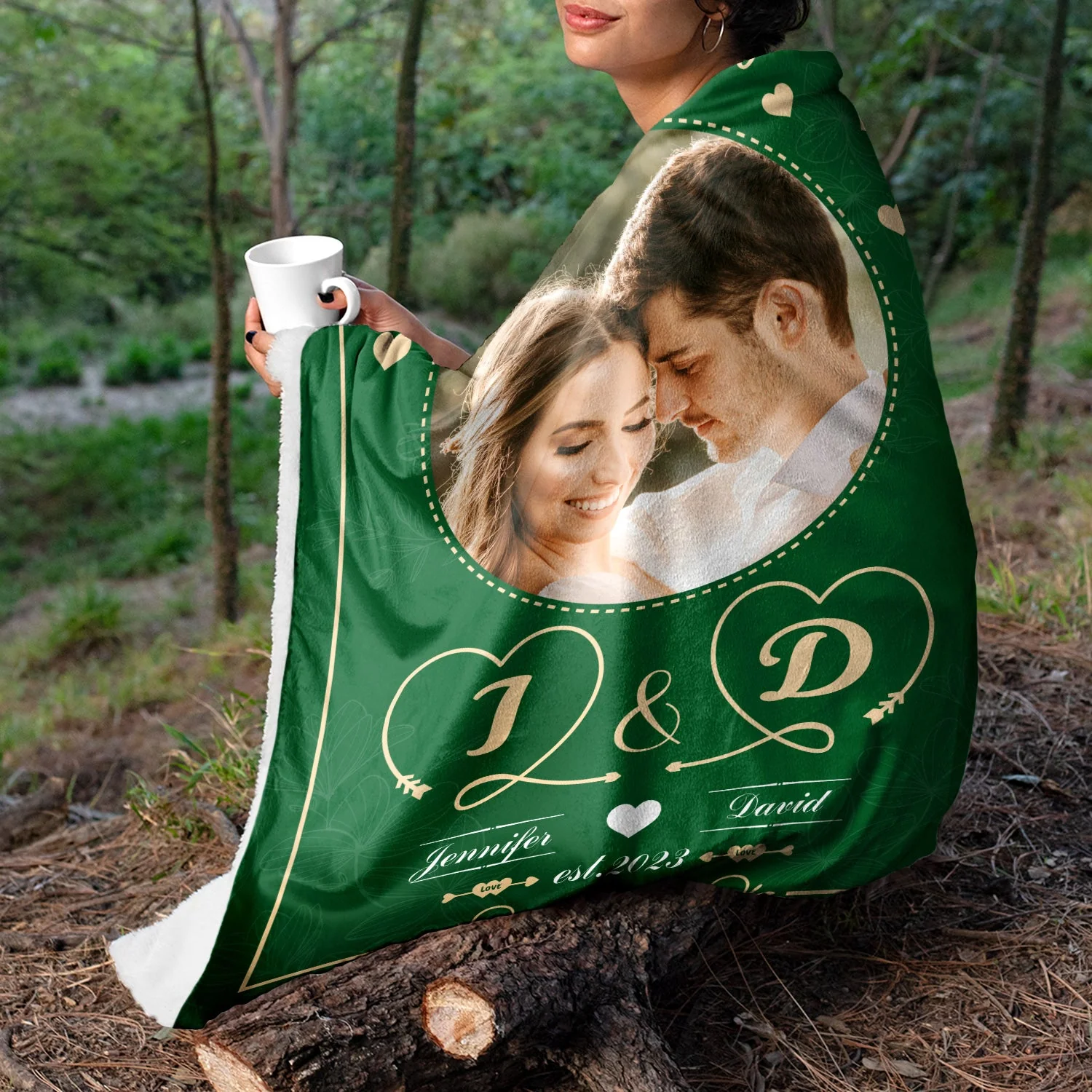 Custom Photo I Love You - Loving Gift For Couples - Personalized Fleece Blanket, Sherpa Blanket - Image 5