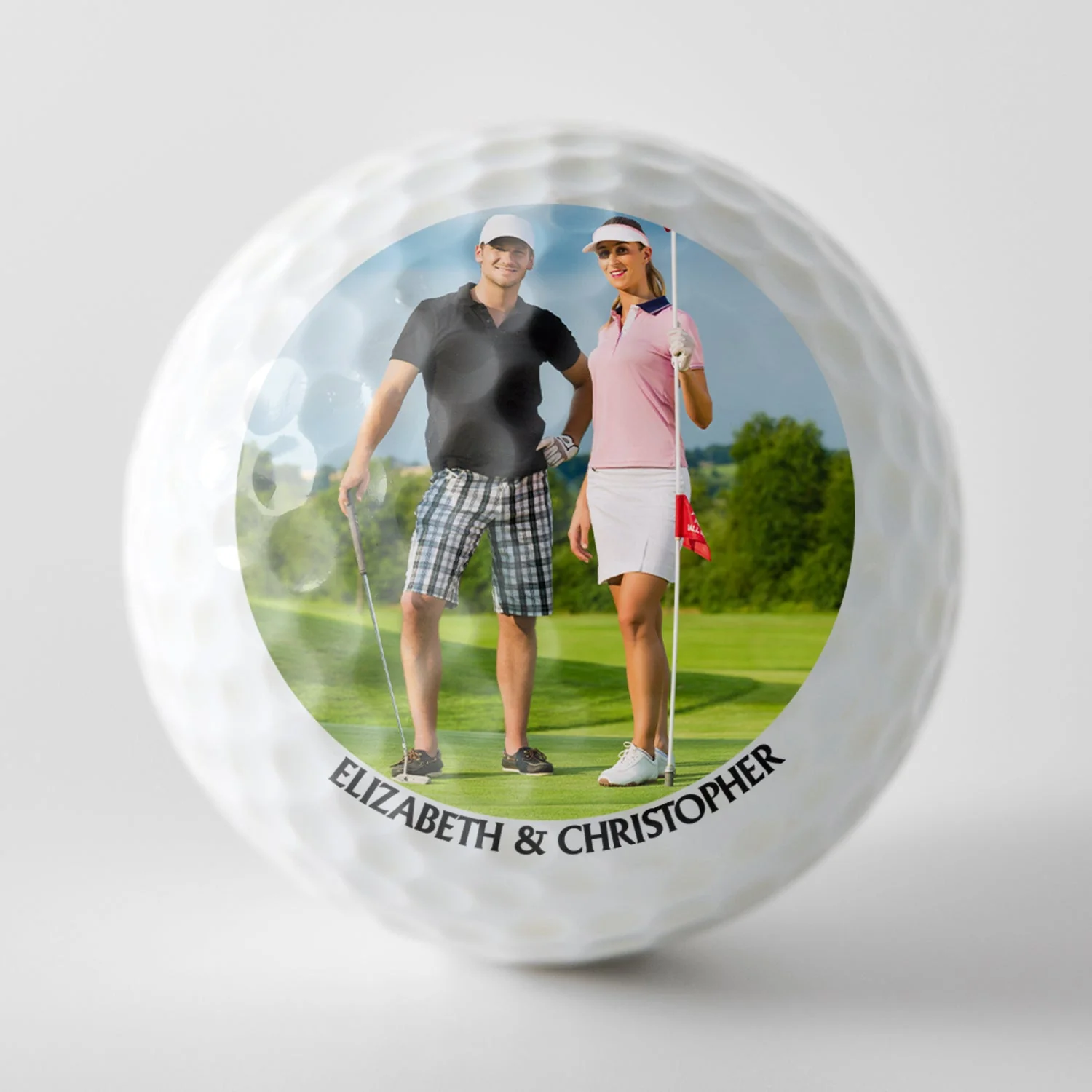 Custom Photo I Love You To The Golf Course And Back - Gift For Couples - Personalized Golf Ball - Image 3