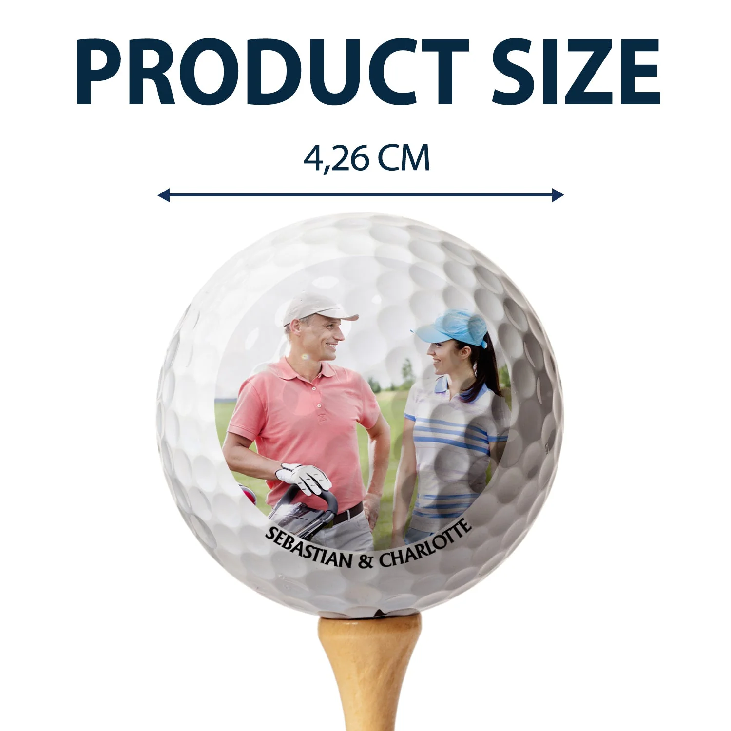 Custom Photo I Love You To The Golf Course And Back - Gift For Couples - Personalized Golf Ball - Image 4