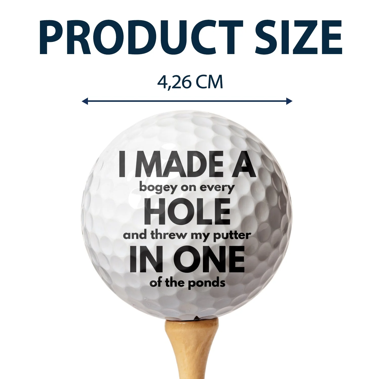 Custom Photo I Made A Bogey On Every Hole - Gift For Dad, Father, Grandpa, Golfer, Golf Lover - Personalized Golf Ball - Image 5