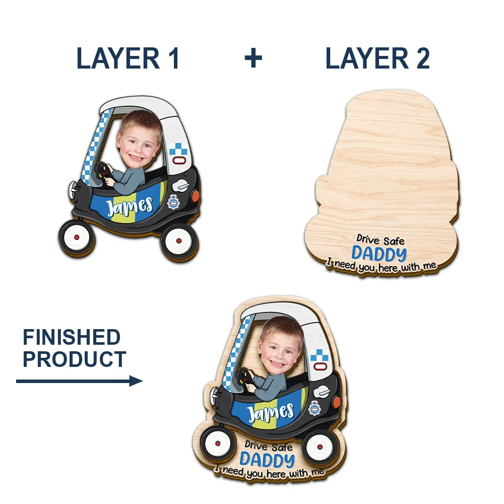 Custom Photo I Need You Here With Me Baby Car - Personalized Custom Shaped Car Visor Clip - Image 6
