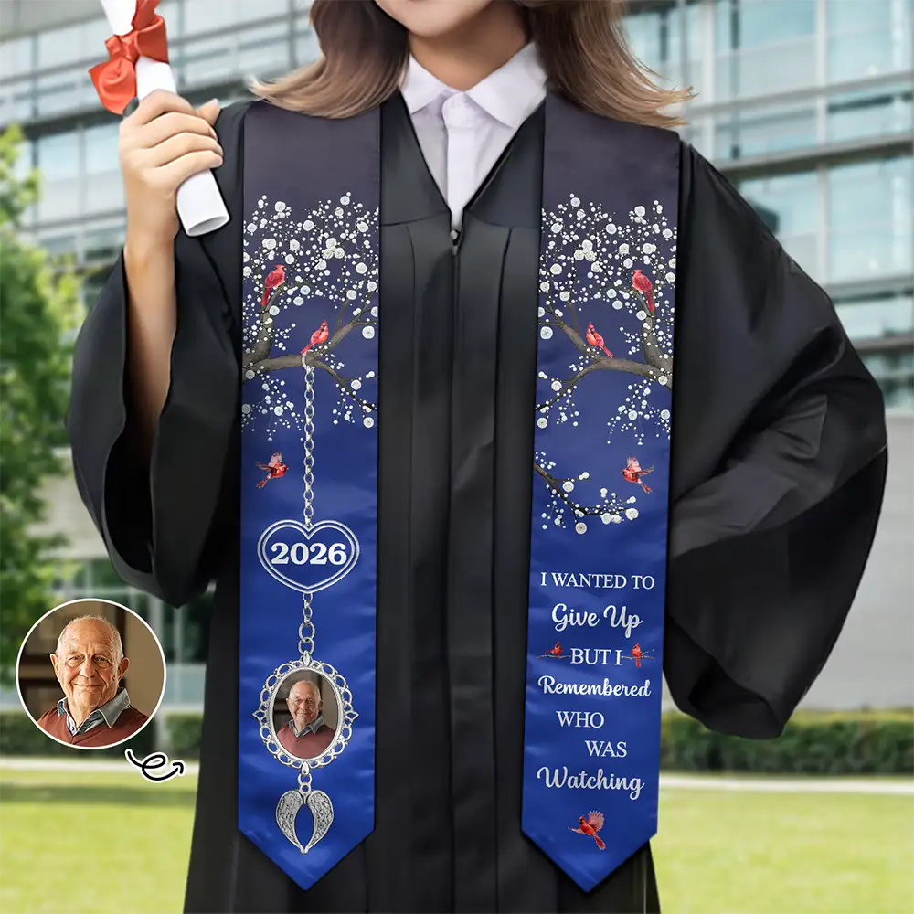 Custom Photo I Remembered Who Was Watching - Personalized Stoles