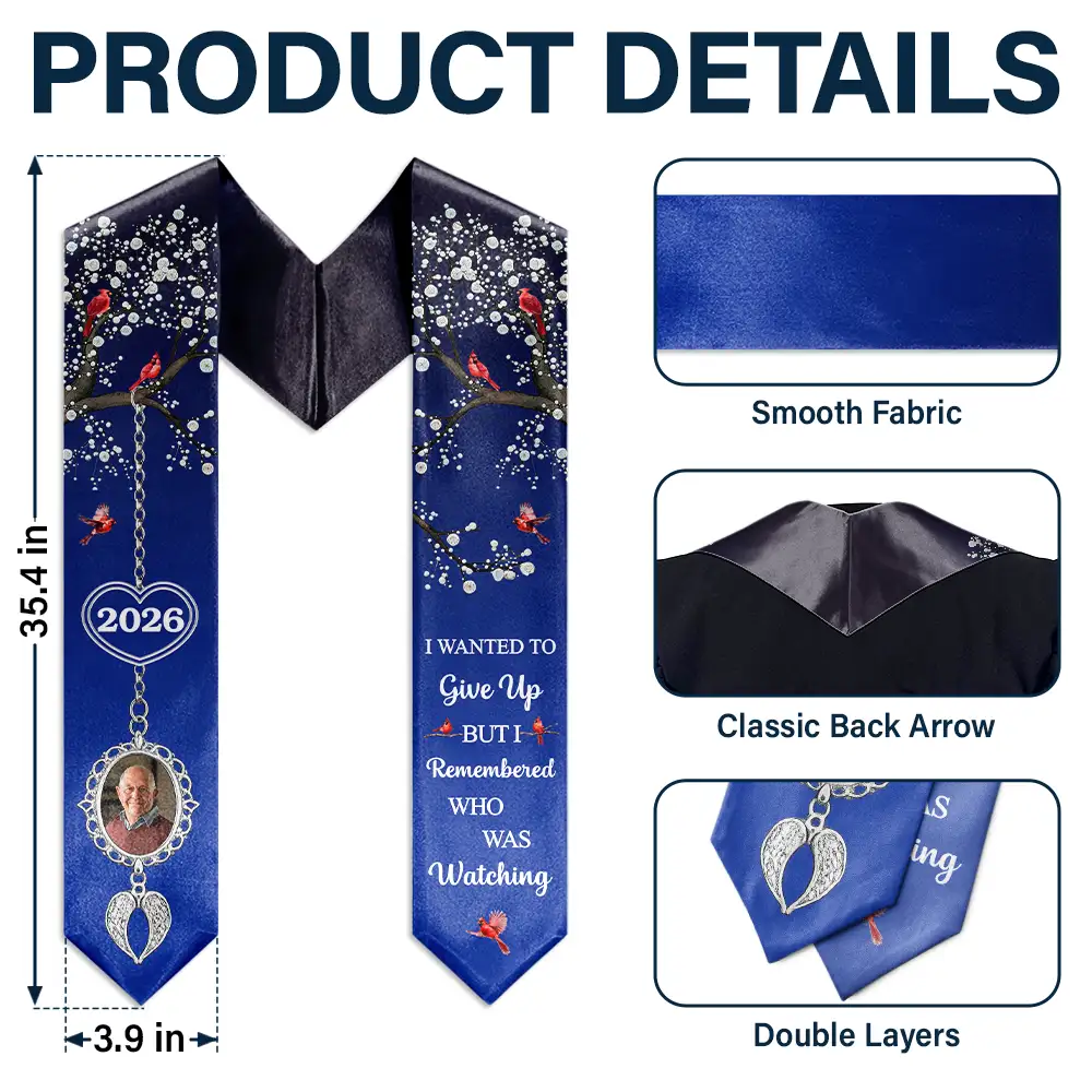 Custom Photo I Remembered Who Was Watching - Personalized Stoles - Image 5
