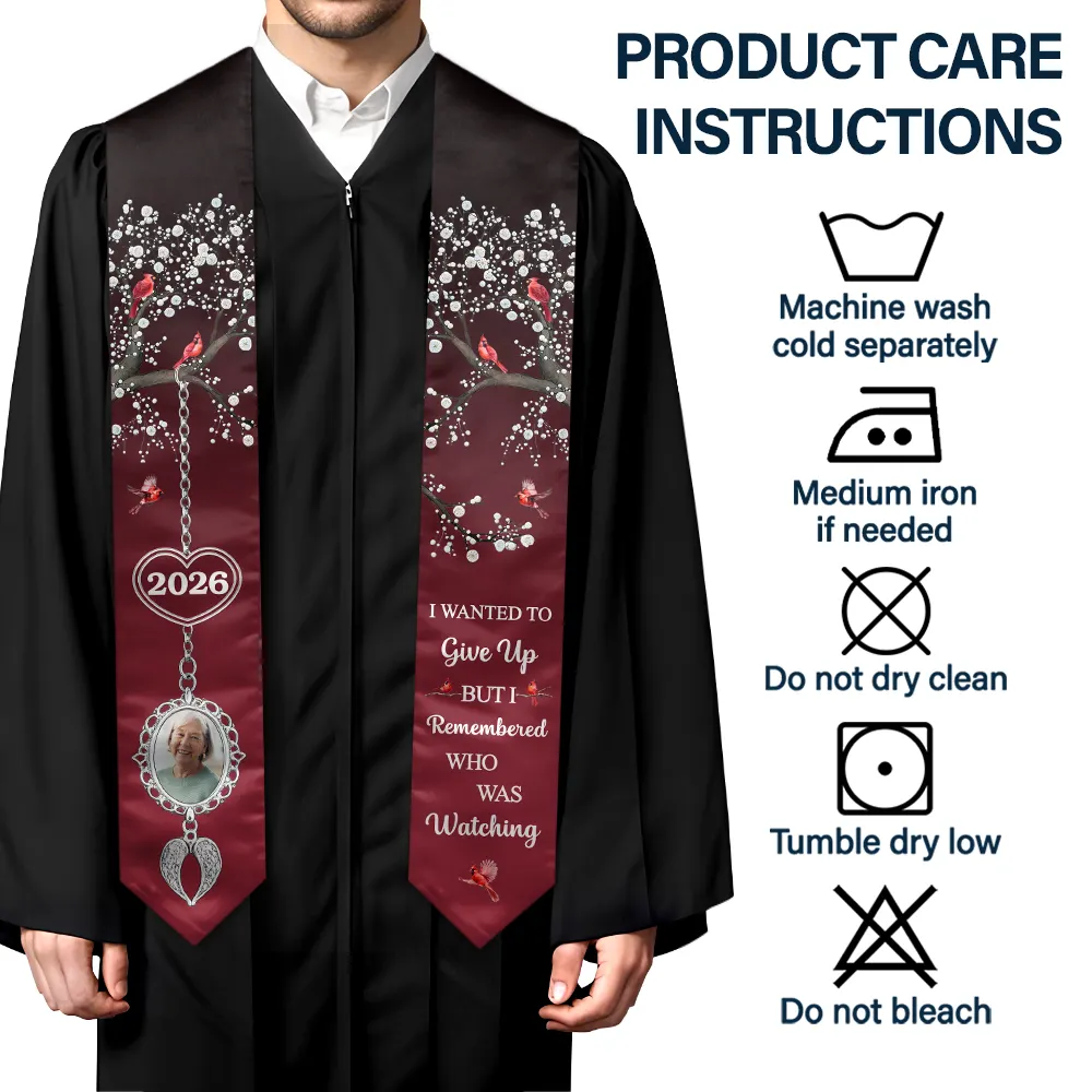 Custom Photo I Remembered Who Was Watching - Personalized Stoles - Image 6