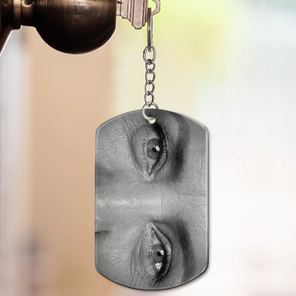 Custom Photo I See You Drive Safe - Personalized Aluminum Keychain - Image 3