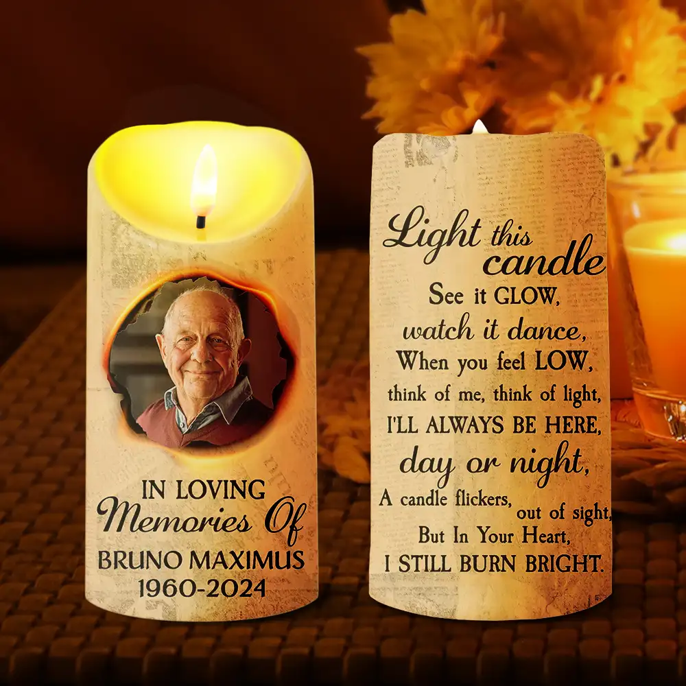 Custom Photo I Still Burn Bright - Personalized Flameless LED Candle - Image 2