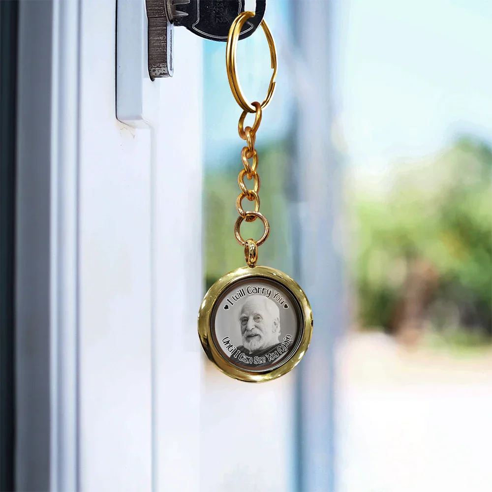 Custom Photo I Will Carry You Family Memorial - Personalized Keepsake Keychain - Image 4