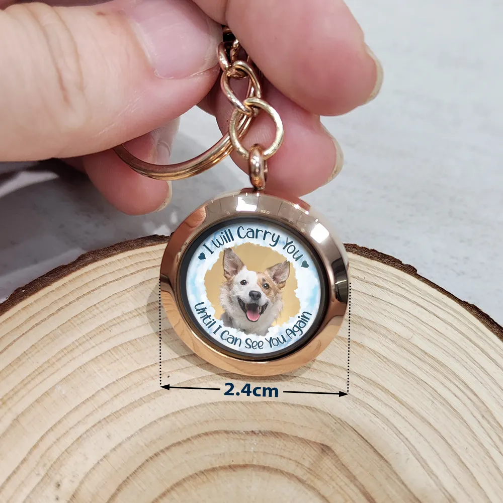 Custom Photo I Will Carry You Pet Memorial - Personalized Keepsake Keychain - Image 3