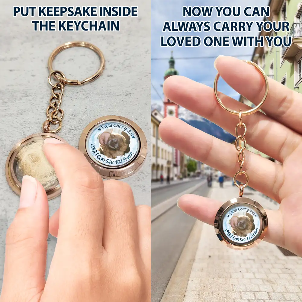 Custom Photo I Will Carry You Pet Memorial - Personalized Keepsake Keychain - Image 5