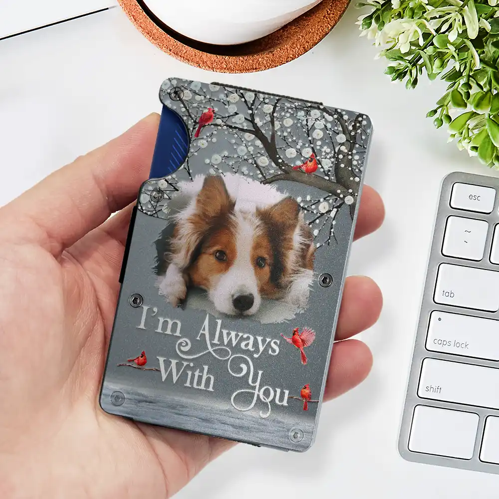Custom Photo I Will Carry You Until I Can See You Again - Personalized Card Wallet With Money Clip - Image 2