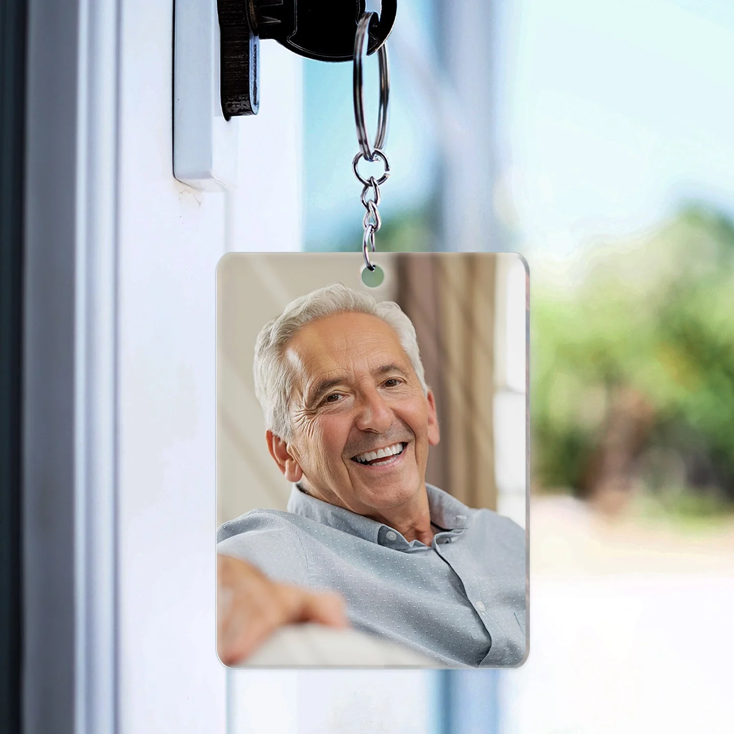 Custom Photo I Will Carry You With Me - Memorial Gift - Personalized Acrylic Keychain - Image 3