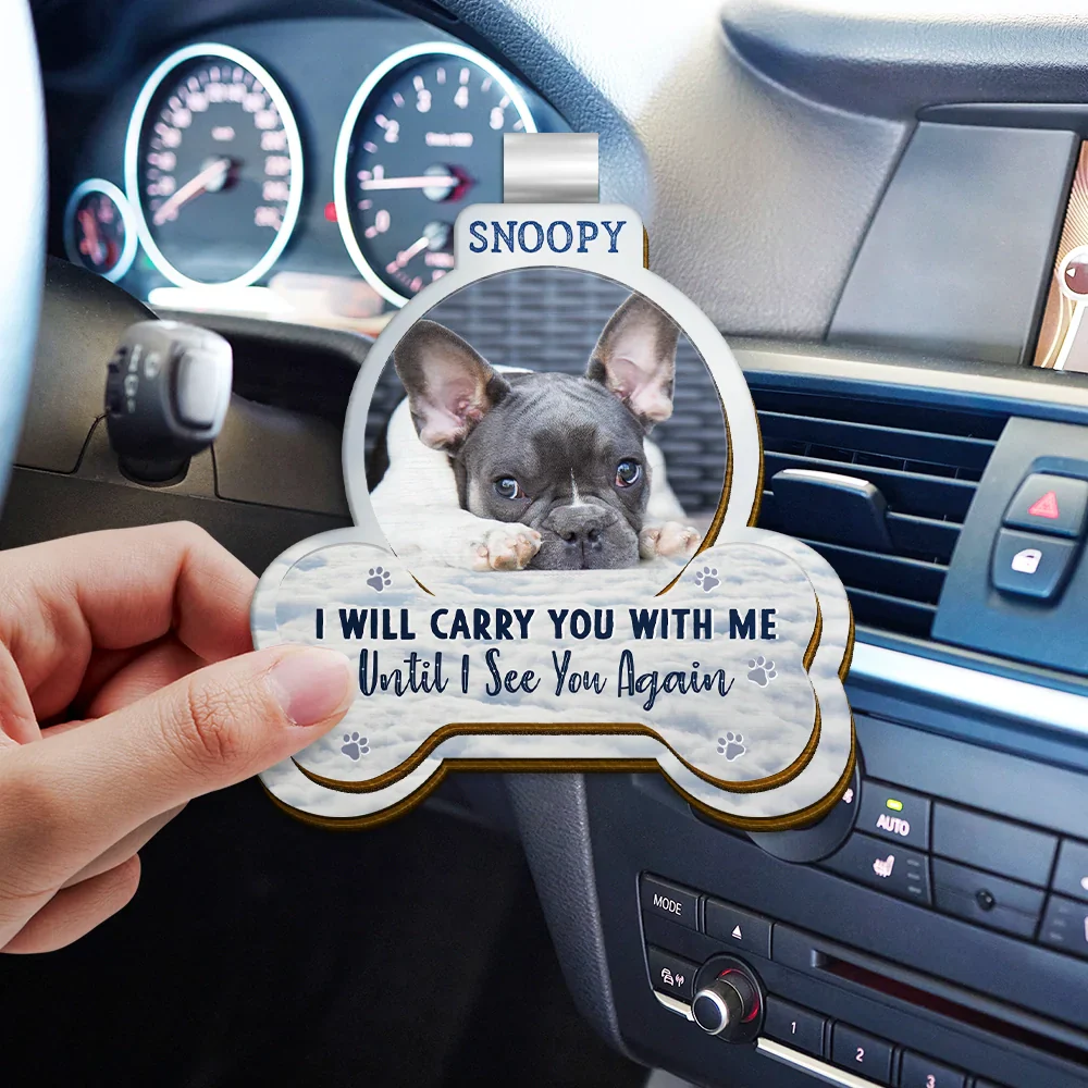 Custom Photo I Will Carry You With Me - Personalized Custom Shaped Car Visor Clip - Image 3