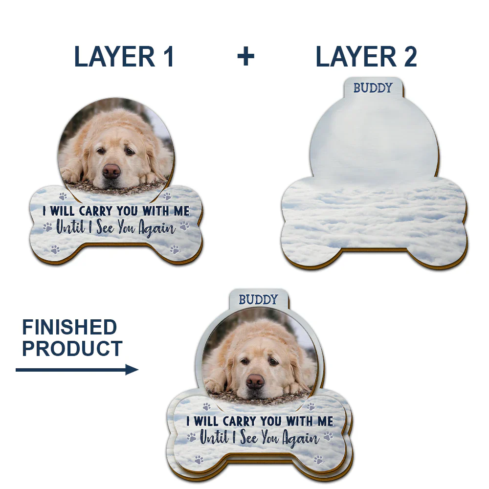 Custom Photo I Will Carry You With Me - Personalized Custom Shaped Car Visor Clip - Image 5