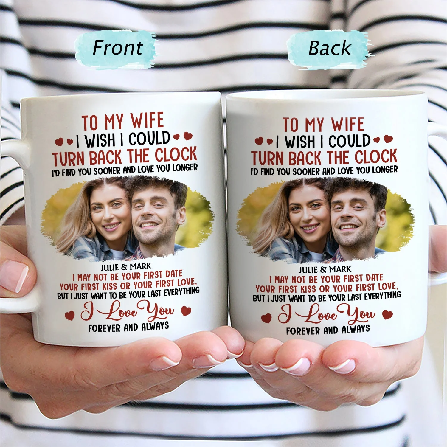 Custom Photo I Wish I Could Turn Back The Clock - Anniversary, Loving Gift For Couples, Husband, Wife - Personalized Mug - Image 2