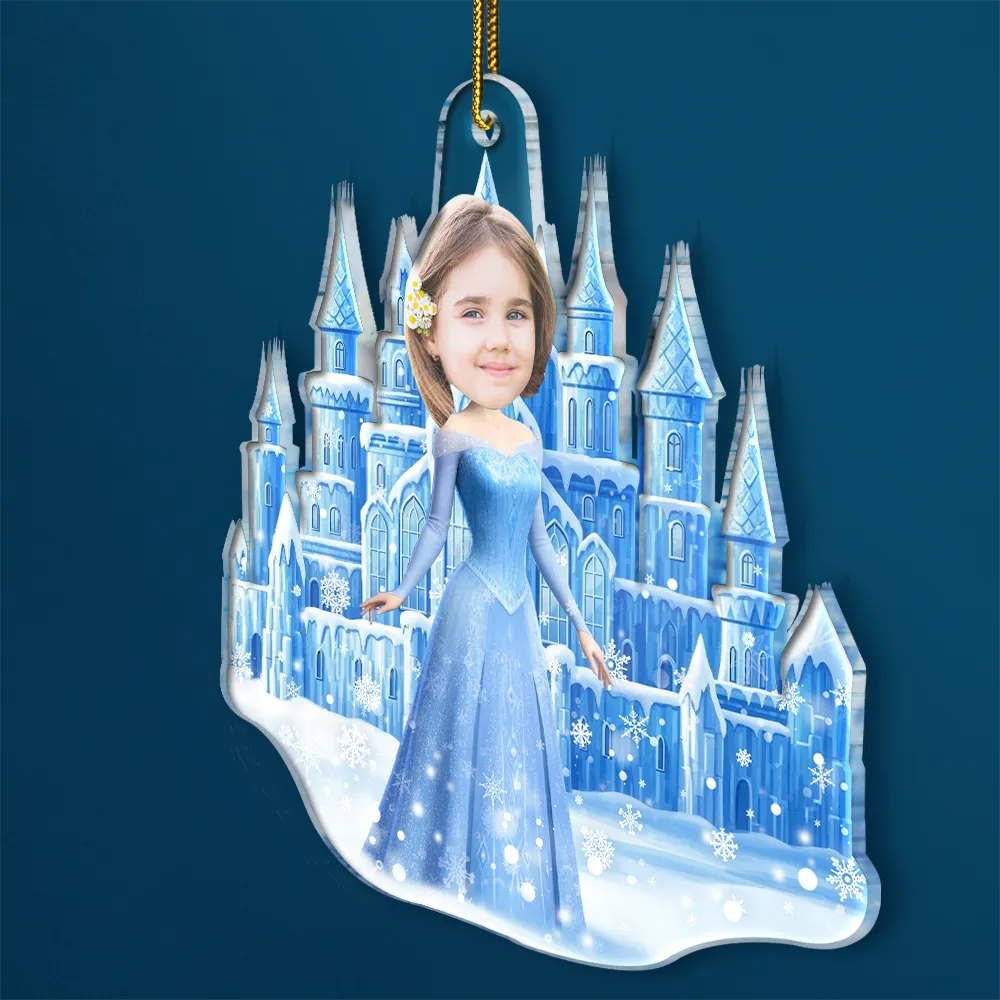 Custom Photo Ice Princess Face Cut - Personalized Acrylic Photo Ornament - Image 3