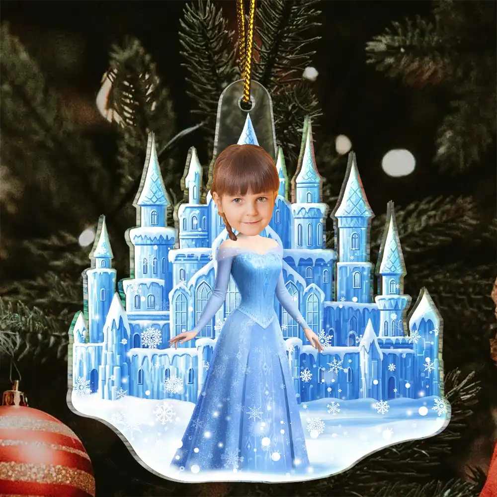 Custom Photo Ice Princess Face Cut - Personalized Acrylic Photo Ornament - Image 4