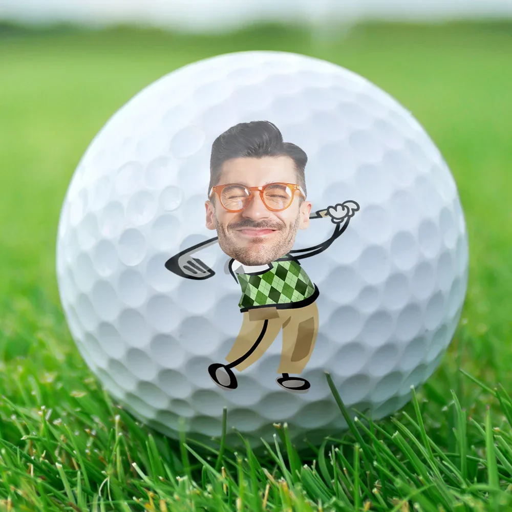 Custom Photo If Found Please Hit Better Than Funny Art - Personalized Golf Ball - Image 3
