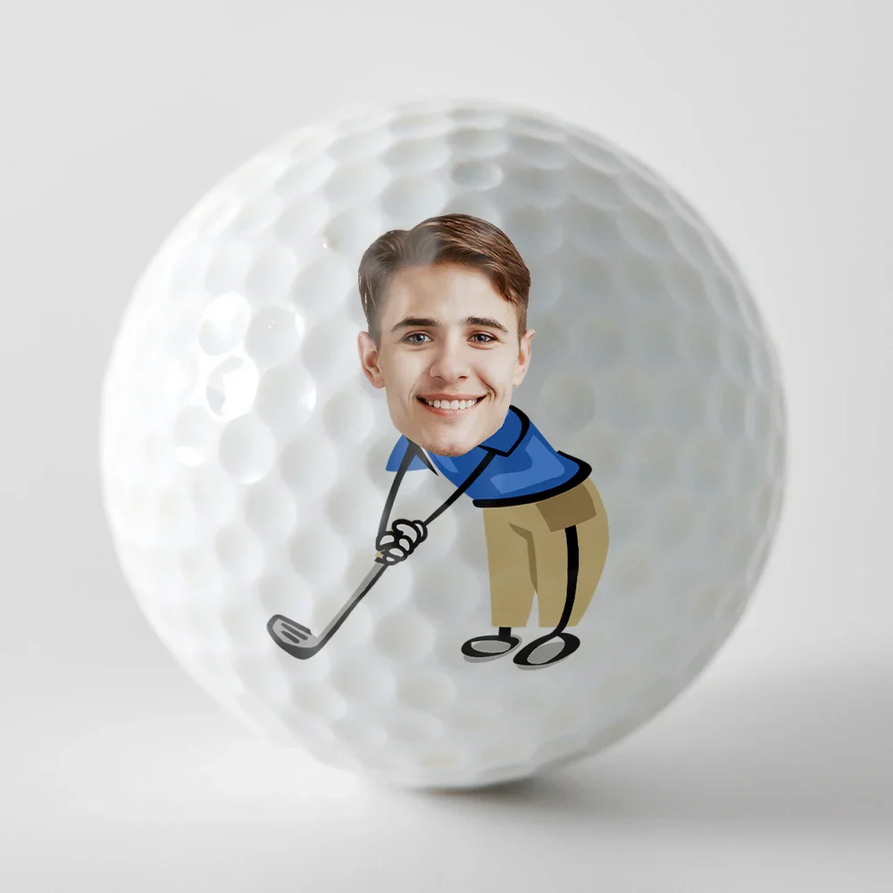 Custom Photo If Found Please Hit Better Than Funny Art - Personalized Golf Ball - Image 4