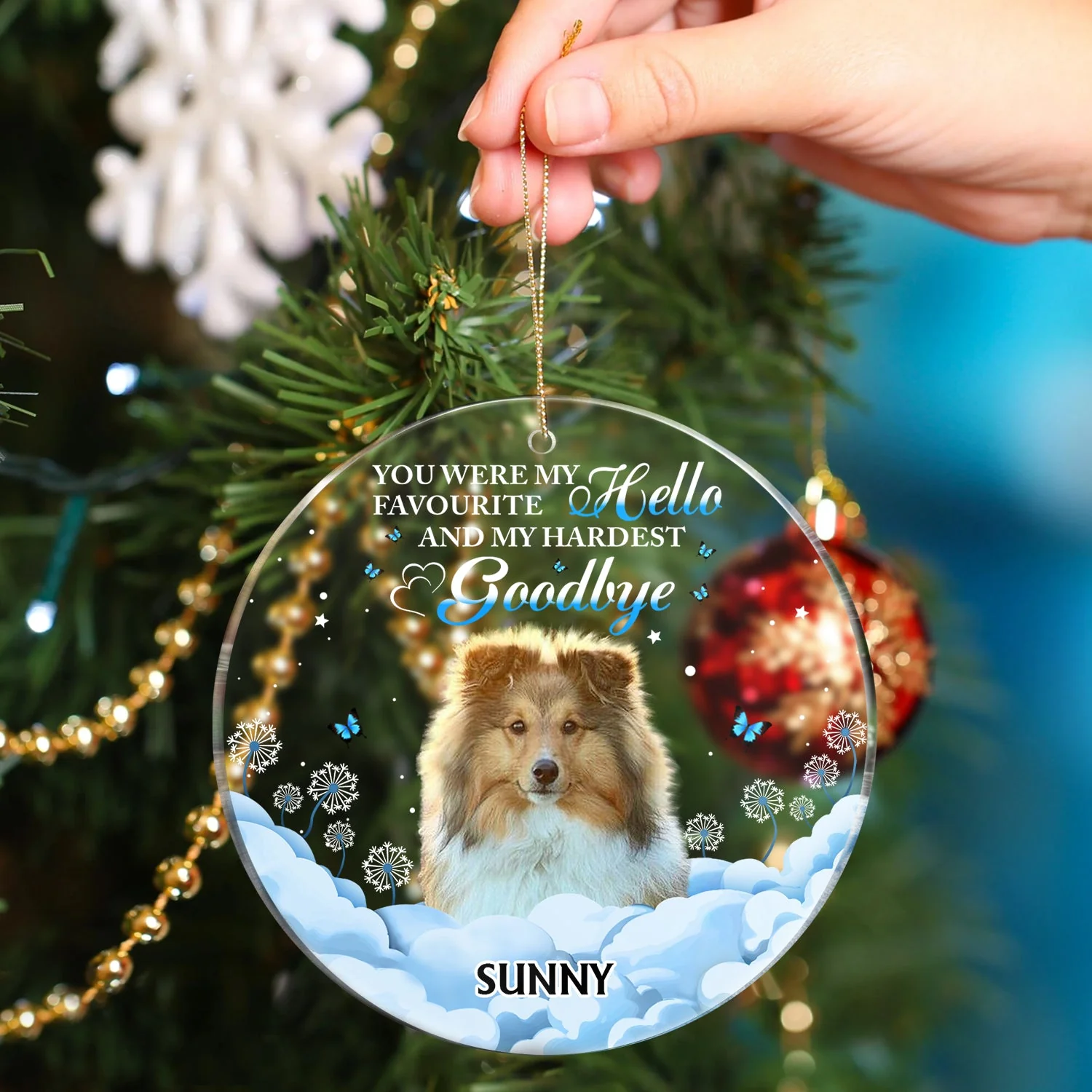 Custom Photo If Love Could Have Saved You - Christmas, Memorial Gift For Dog Lovers, Cat Lovers - Personalized Circle Acrylic Ornament - Image 5
