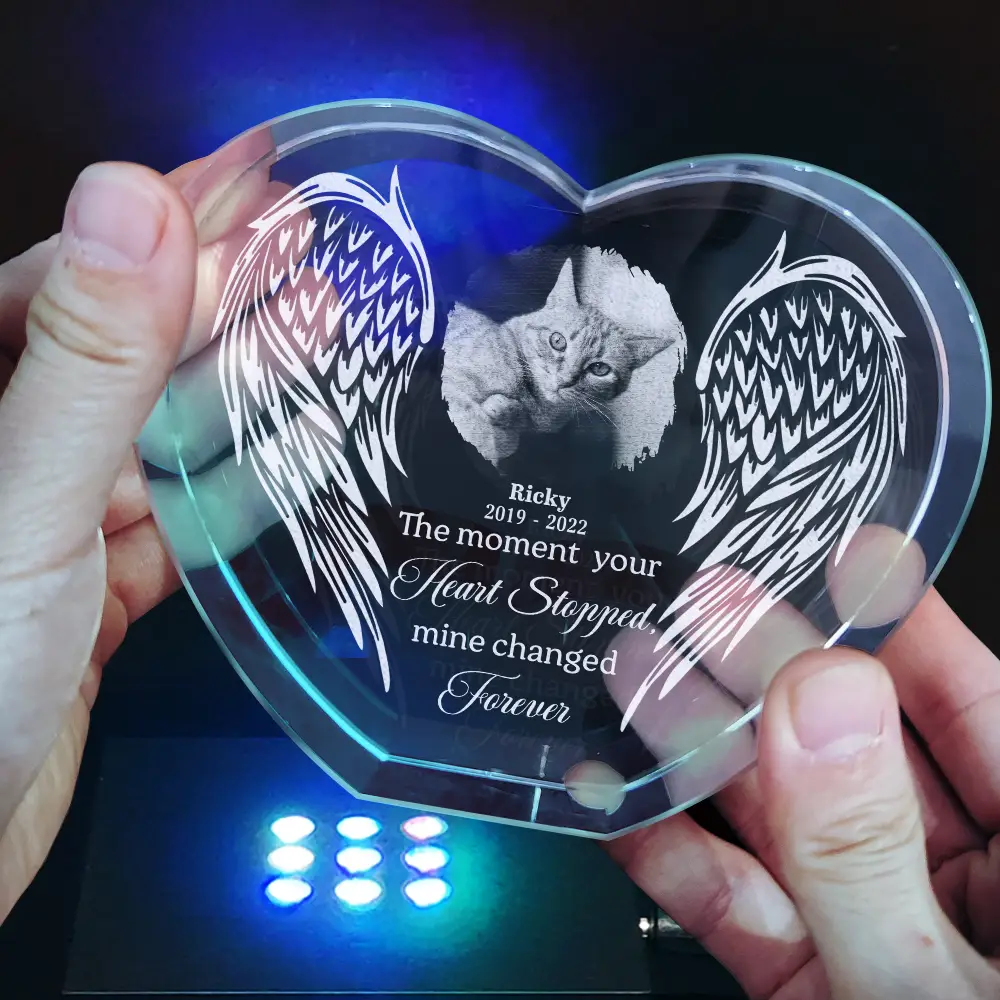 Custom Photo If Love Could Have Saved You - Personalized Crystal Heart - Image 4
