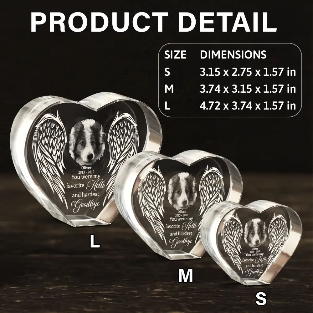 Custom Photo If Love Could Have Saved You - Personalized Crystal Heart - Image 5