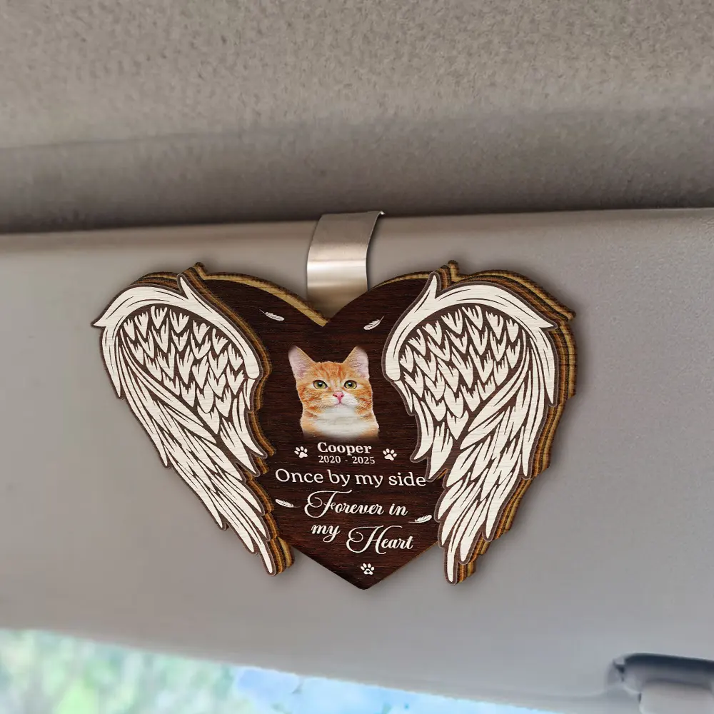 Custom Photo If Love Could Have Saved You, You Would Have Lived Forever - Personalized Custom Shaped Car Visor Clip - Image 3