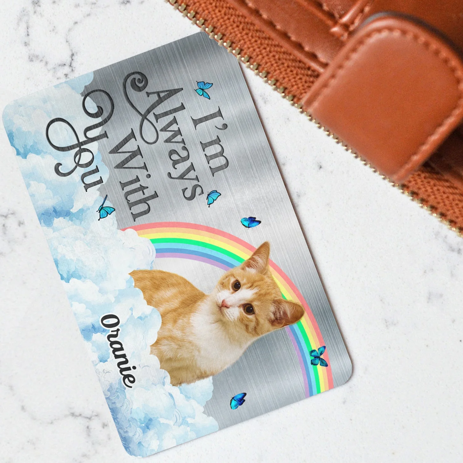 Custom Photo I'll Carry You - Memorial Gift For Dog Lovers, Cat Lovers, Dog Mom, Dog Dad - Personalized Aluminum Wallet Card - Image 3