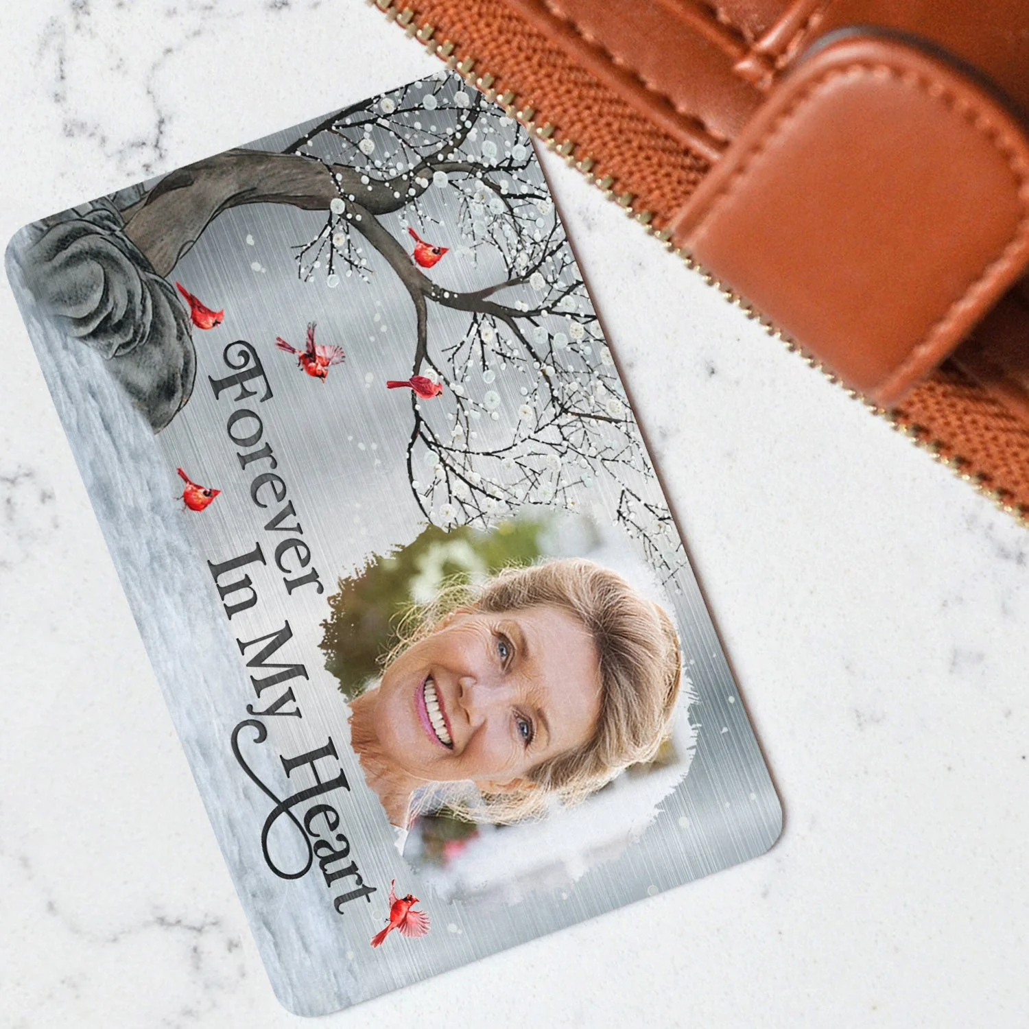 Custom Photo I'll Carry You - Memorial Gift For Family, Siblings, Friends, Dog Lovers, Cat Lovers - Personalized Aluminum Wallet Card - Image 3