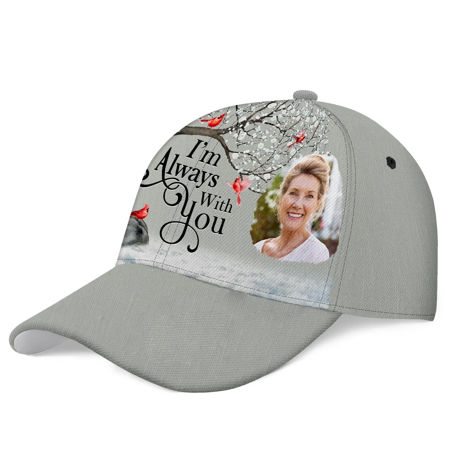 Custom Photo I'll Carry You - Memorial Gift For Mom, Dad, Family, Siblings, Friends - Personalized Classic Cap - Image 2