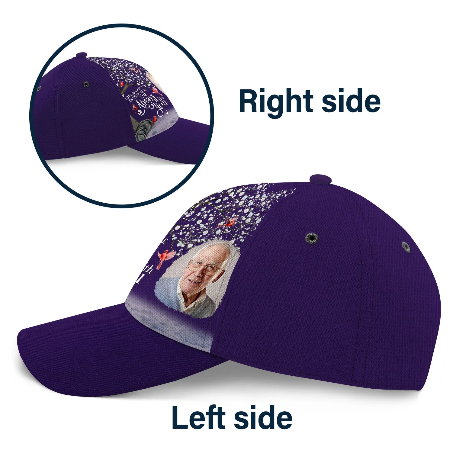 Custom Photo I'll Carry You - Memorial Gift For Mom, Dad, Family, Siblings, Friends - Personalized Classic Cap - Image 3