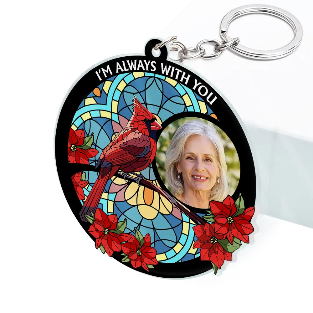 Custom Photo I'll Carry You With Me Memorial - Personalized Acrylic Keychain - Image 2