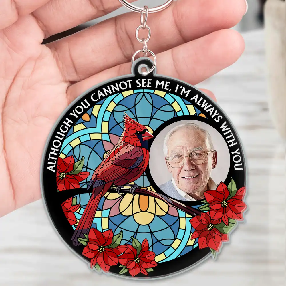 Custom Photo I'll Carry You With Me Memorial - Personalized Acrylic Keychain - Image 5