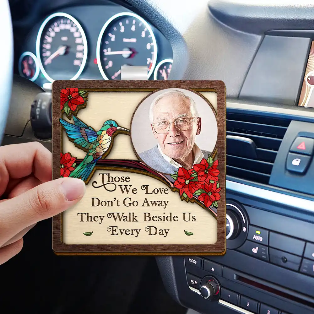 Custom Photo I'll Carry You With Me Memorial - Personalized Custom Shaped Car Visor Clip - Image 3