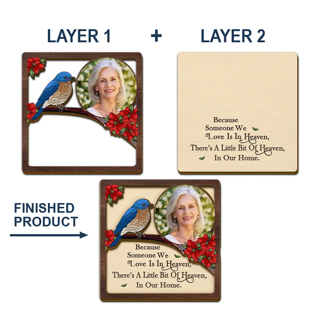 Custom Photo I'll Carry You With Me Memorial - Personalized Custom Shaped Car Visor Clip - Image 5