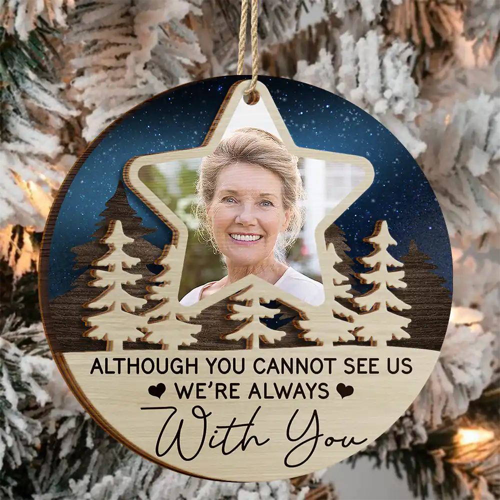 Custom Photo I'll See You On The Other Side Of The Stars - Personalized 2-Layered Wooden Ornament - Image 3