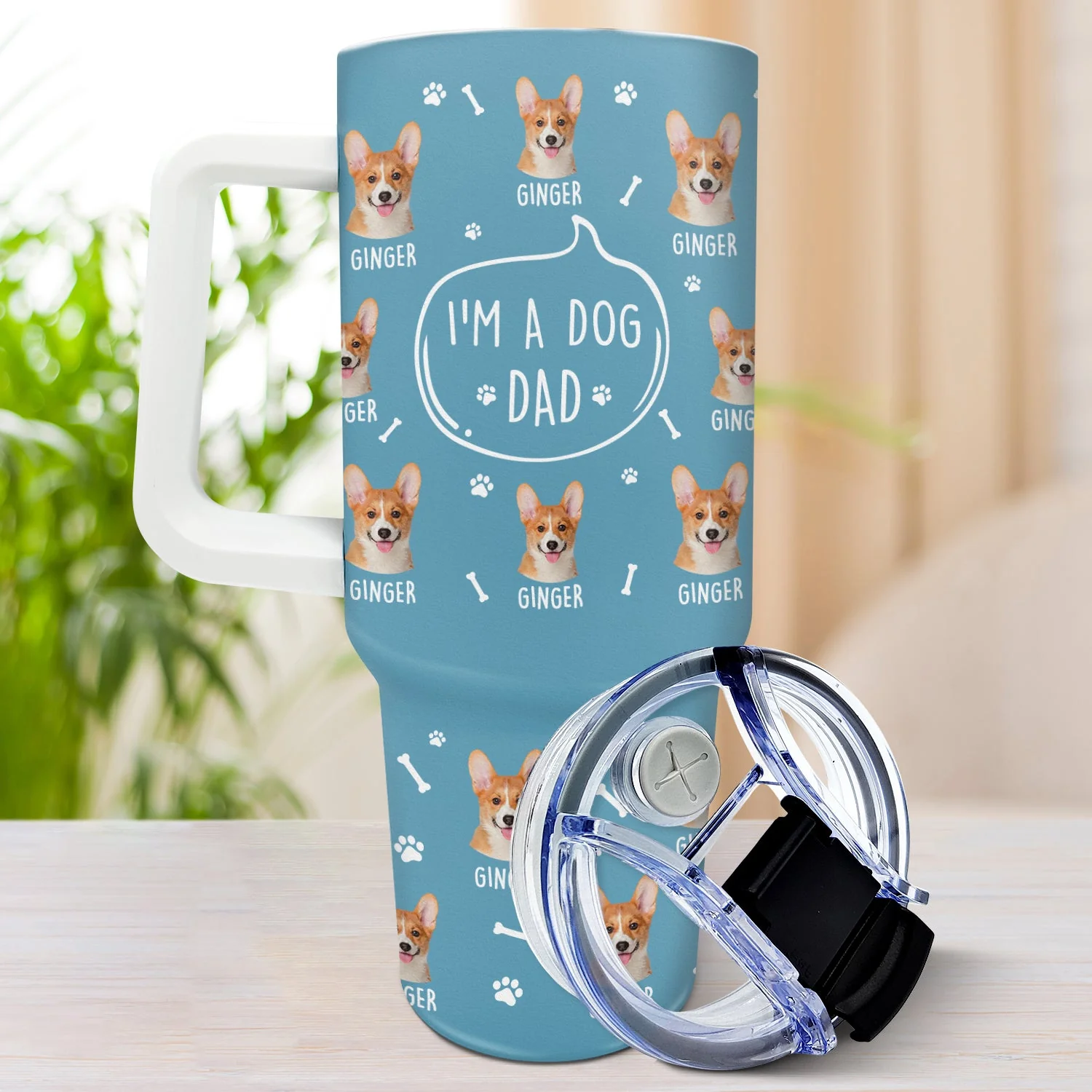 Custom Photo I'm A Dog Person - Gift For Dog Mom, Dog Dad, Dog Lovers - Personalized 40oz Tumbler With Straw - Image 4