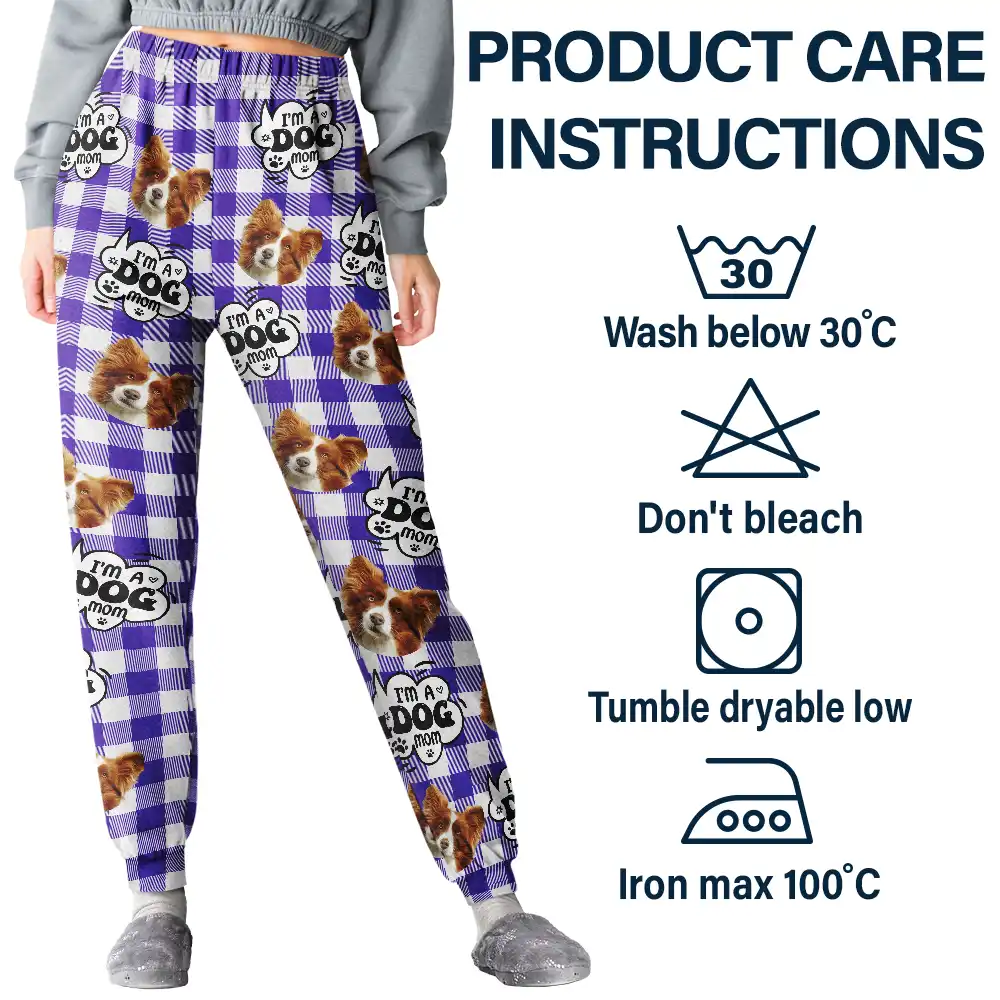 Custom Photo I'm A Dog Person - Personalized Pajama Pants - Image 6