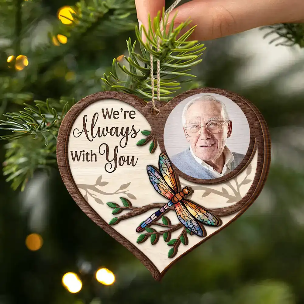Custom Photo I'm Always With You Family Memorial - Personalized 2-Layered Wooden Ornament - Image 2