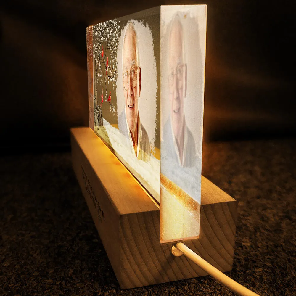 Custom Photo I'm Always With You Family Memorial - Personalized Rectangle LED Light - Image 4
