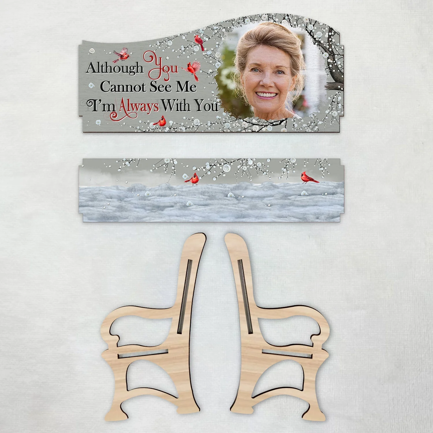 Custom Photo I'm Always With You - Memorial Gift For Family, Friends, Cat Lovers, Dog Lovers - Personalized Memorial Bench - Image 4