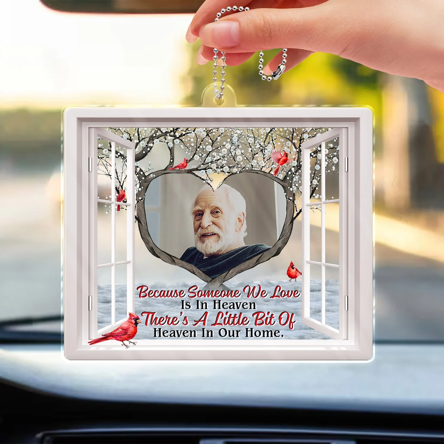 Custom Photo I'm Always With You - Memorial Gift For Family, Friends - Personalized Acrylic Car Hanger - Image 3