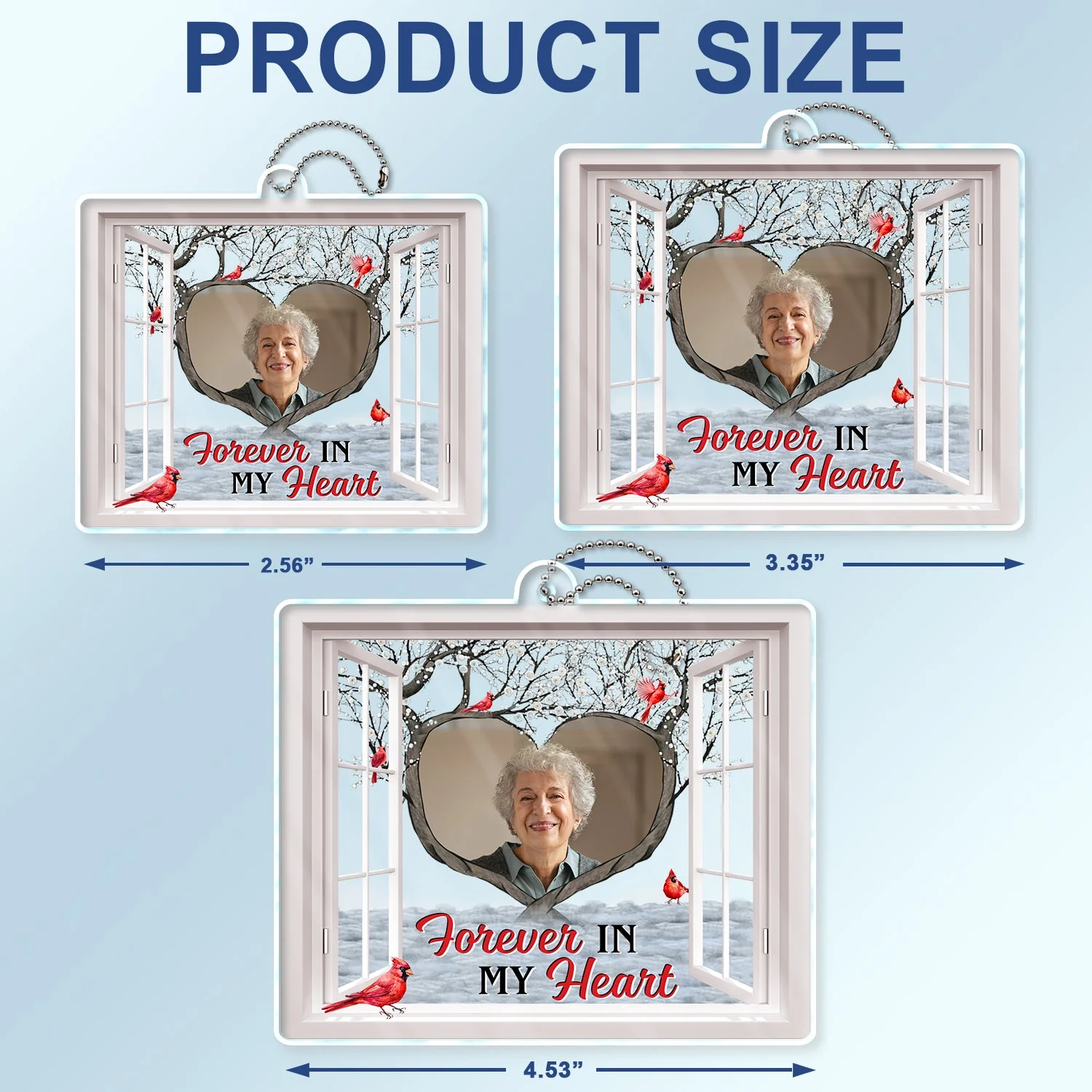 Custom Photo I'm Always With You - Memorial Gift For Family, Friends - Personalized Acrylic Car Hanger - Image 4