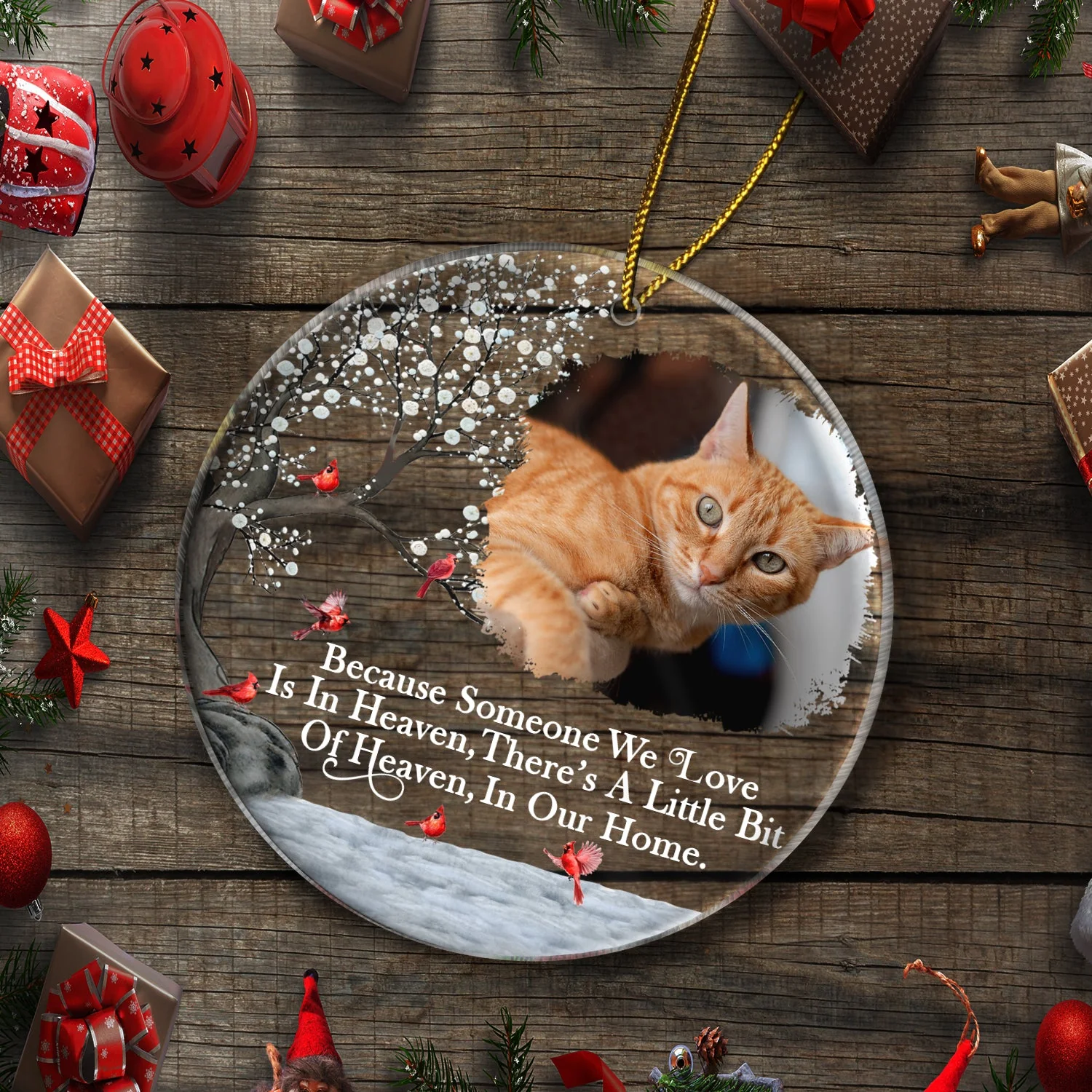 Custom Photo I'm Always With You - Memorial Gift For Family, Friends - Personalized Circle Acrylic Ornament - Image 5