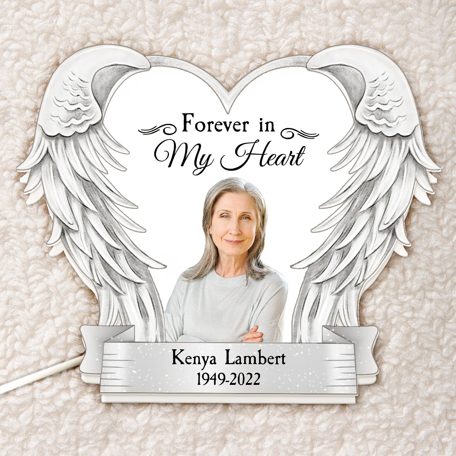 Custom Photo I'm Always With You - Memorial Gift For Family, Friends - Personalized Custom Shaped Photo Light Box - Image 6