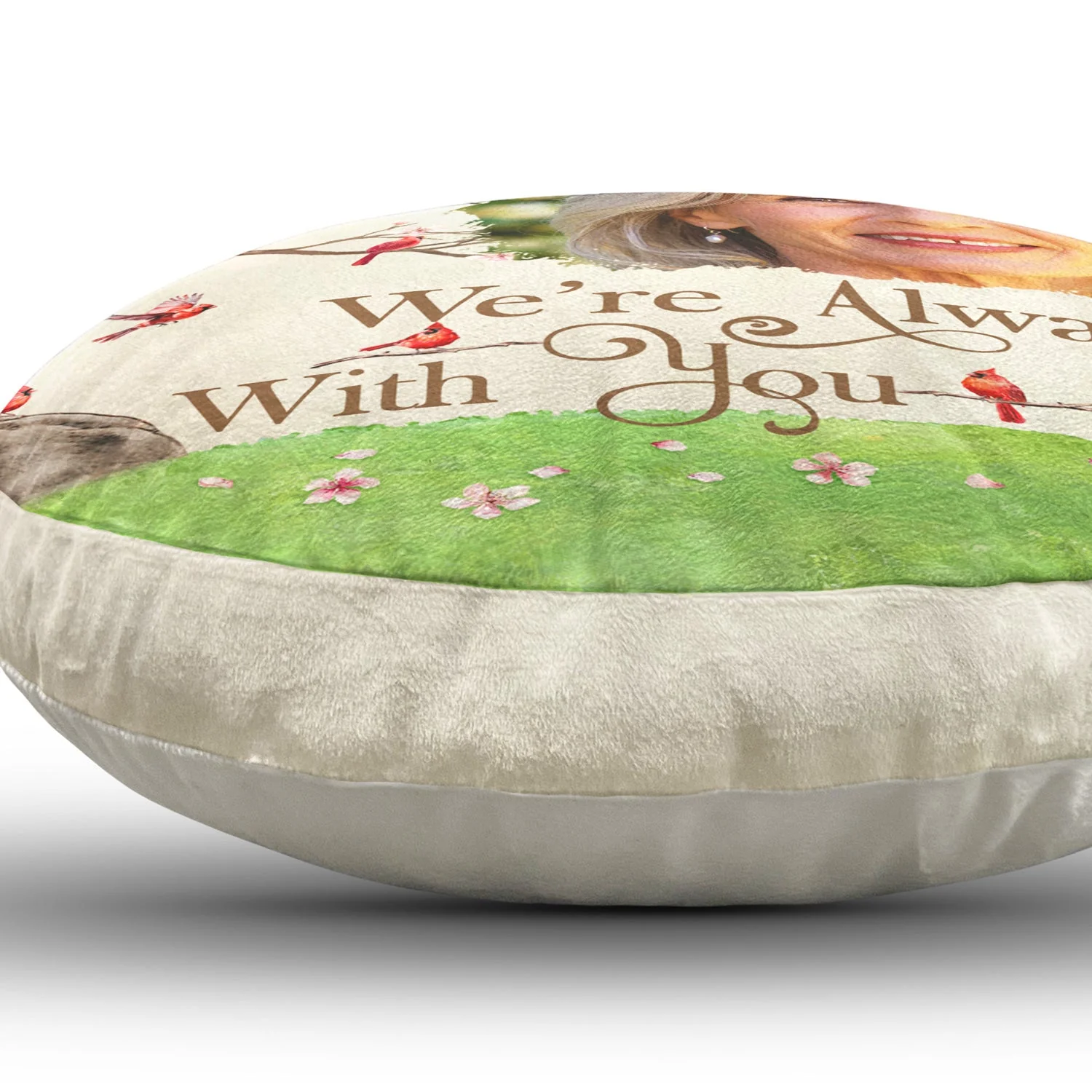 Custom Photo I'm Always With You - Memorial Gift For Family, Friends - Personalized Round Pillow - Image 4