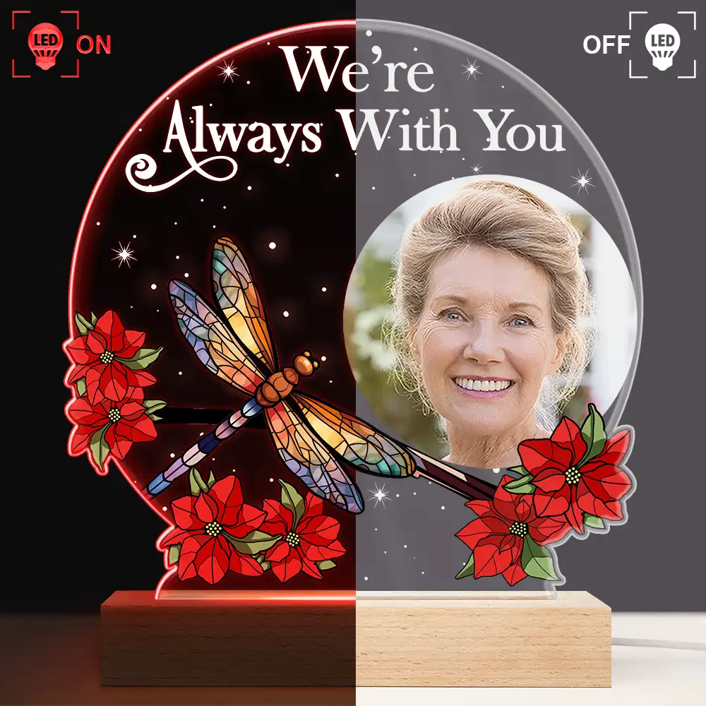 Custom Photo I'm Always With You Memorial - Personalized 3D Led Light Wooden Base - Image 3
